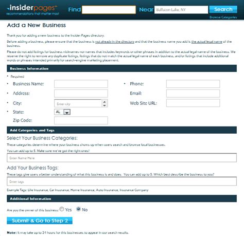 insiderpages business claim.